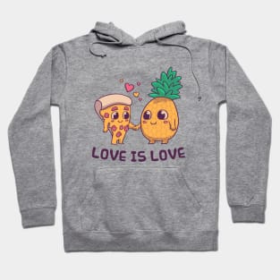 Love is Love Pineapple Pizza // Pride, LGBTQ, Gay, Trans, Bisexual, Asexual Hoodie